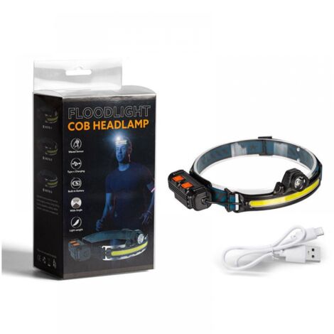 Vinabo Lampe Frontale Rechargeable, Lampe Frontale LED Ultra Puissante Détecteur de Mouvement, 6