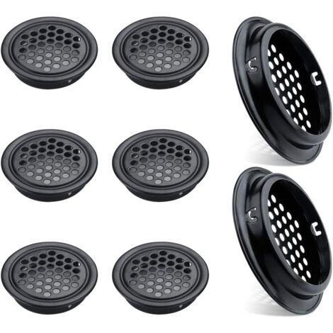 Tinor – Grille de ventilation ronde 125mm – Acier inoxydable 316 – Ouverture d'aération réglable – Compatible chauffage et ventilation