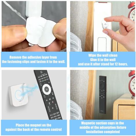 Lntyq Lot de 4 Supports Magnétiques pour Télécommande, Porte ...