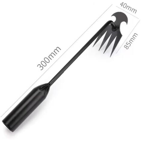 Désherbeur Manuel Acier Inox BESTonZON - Outil Jardin Fissures + Fourche Pissenlit Avec Poignée Ergonomique