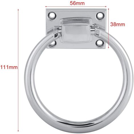 Lot De 5 Poignées De Tirage Fer 80x49mm Uxcell – Anneau Peint Argenté Pour Boîte à Outils