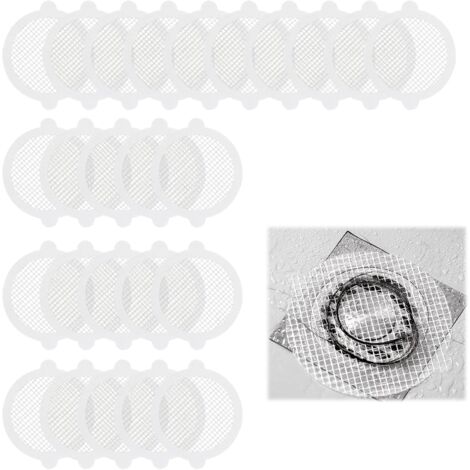Lot De 100 Filtres Anti-Cheveux Pour Douche - 10x10cm, Adhésif Puissant, Pour Lavabo, Baignoire, Évier - 5