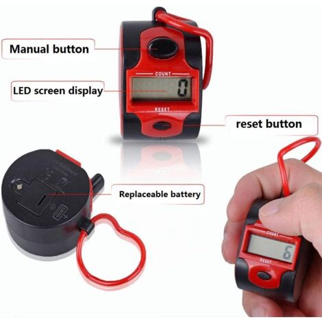 Lot De 3 Compteurs Manuels Ewinever 4 Chiffres - Multicolore, Portable