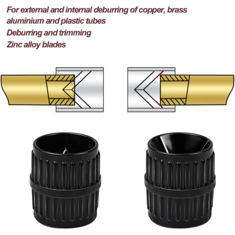 Ébavureur Universel 5-38mm Pour Tubes Cuivre Et Plastique - Outil 2-en-1 Intérieur/Extérieur