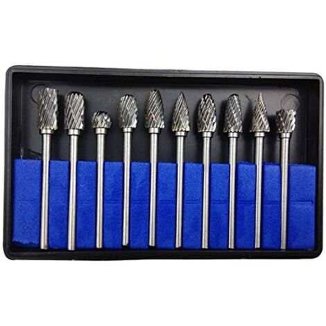 10 Fraises En Carbure 0,3 Mm Queue 1/8" - Outils Gravure CNC PCB Pour Machine Fraisage