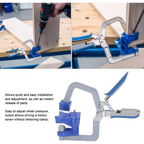 2 Presses D'angle 90° Réglables | Pince De Serrage Pour Bois, Métal, Verre | Matériau Nylon Renforcé Orange