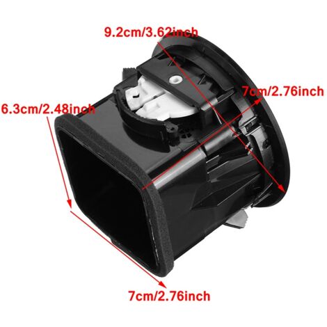 Lot De 2 Grilles D'aération Noires Pour Opel Adam Et Corsa D - ABS, Remplacement D'origine - 3