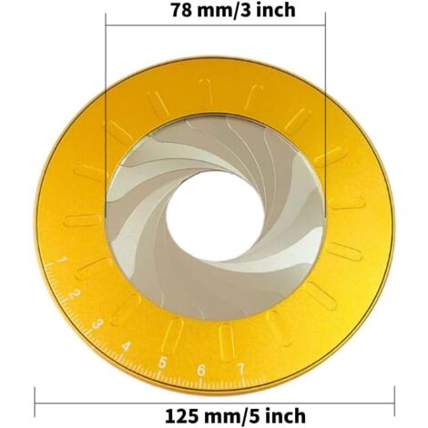 Pochoir Technique Cercle / Mars - Modèle Dessin Technique, Plastique Orange - Neuf