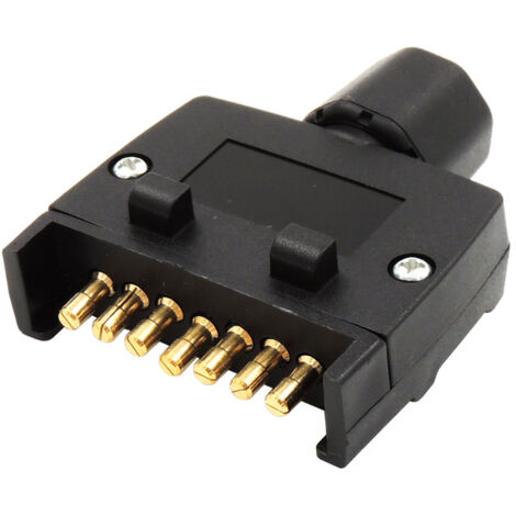 Feuunly Kit Prise Remorque 7 Broches Mâle Femelle Étanche 12V - Connecteur Plat Australien Avec Tubes Thermorétractables Et Câbles