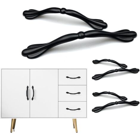 Lot De 6 Poignées D'Armoire Cachées SYZOW - Aluminium Blanc 128mm - Pour Tiroirs Et Placards De Cuisine