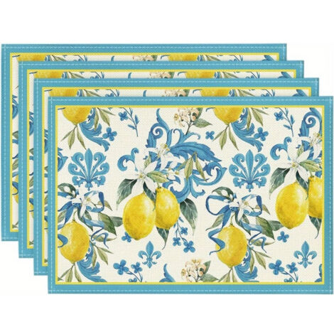 Lot De 4 Sets De Table William Morris Golden Lily - Liège - Multicolore - Neufs