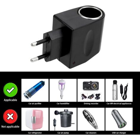 Adaptateur Allume-Cigare 220V Vers 12V - Prise Secteur Universelle Pour Voiture, Camion, Camping-Car (UE)