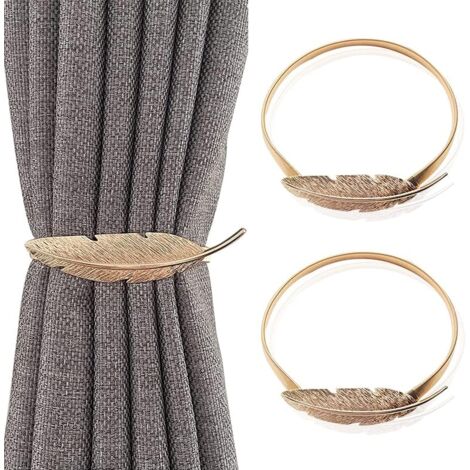 Attaches Rideau Magnétiques - Lot De 4, 50 Cm, Beige, En Coton/lin Avec Aimants - 2