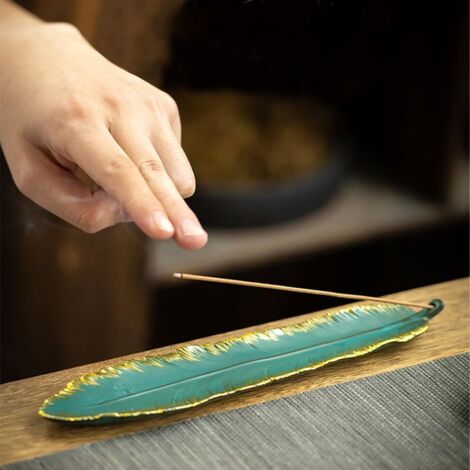 Porte-encens En Forme De Feuille Pour Bâtons D'encens Réaliste Et