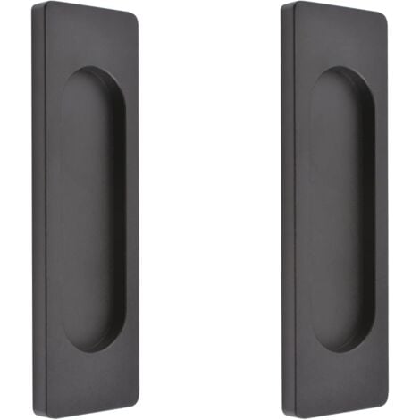Lot De 2 Poignées De Porte Coulissante En Aluminium Pour Grange Poignees De Porte Armoire Poignees De Tiroir Noir 160 Mm 97980889