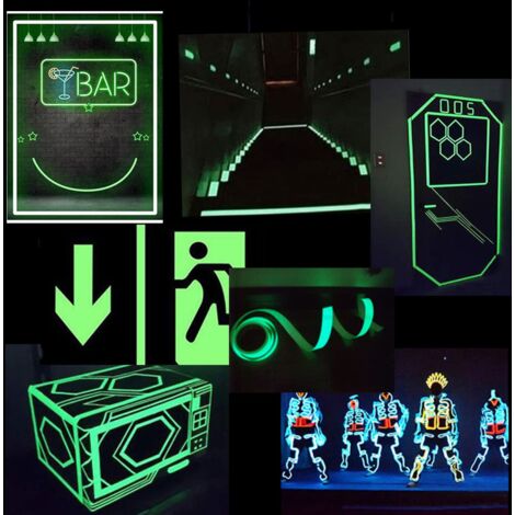 Yufana 3 Paquets Ruban Adhésif Lumineux Fluorescent - Sécurité Et Décoration