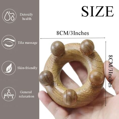 Outil De Massage En Bois Et Tissu - Pour Dos, Cou, épaules - Occasion Bon état