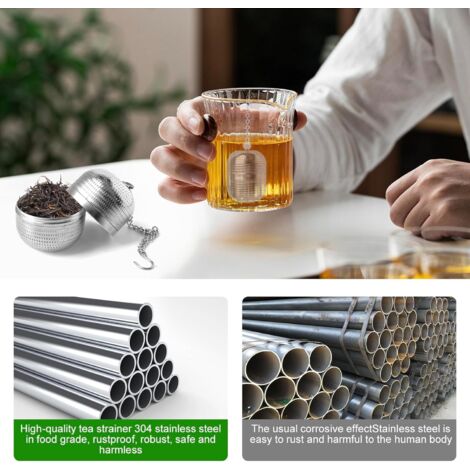 2PCS Boule à Thé Inox Argent Boule à thé Tamis Inoxydable Passoir Pince à Thé Infuseur à Thé 2PCS Boule à Thé Inox Argent Boule à thé Tamis Inoxydable Passoir Pince à Thé Infuseur à Thé