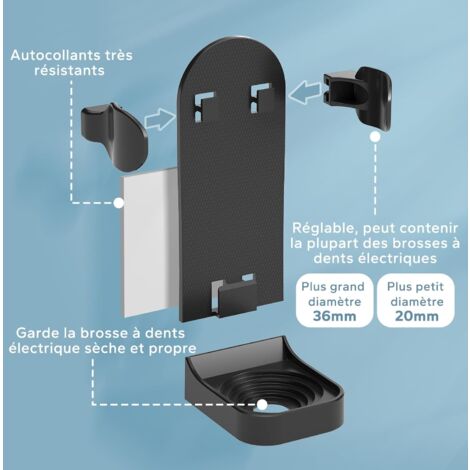 CHOKMAX Support Brosse à Dents Électrique Oral-B - Organisateur 2 Têtes Compatible IO Et PRO CHOKMAX Support Brosse à Dents Électrique Oral-B - Organisateur 2 Têtes Compatible IO Et PRO