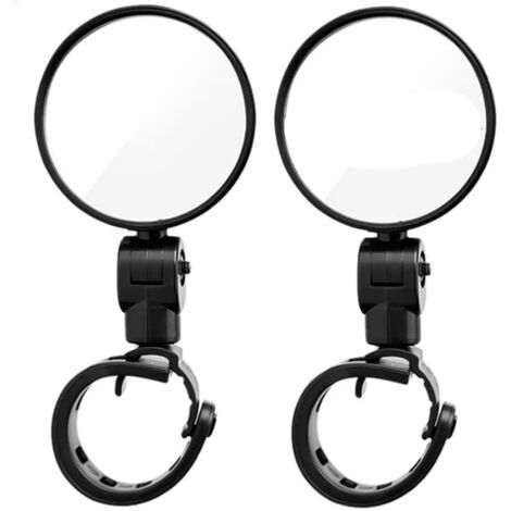 Lot De 2 Rétroviseurs De Guidon – Convexes, Rotatifs 360°, Diamètre Intérieur 14,8-20 Mm, Pour Vélo Route, VTT, Trottinette, Extensibles