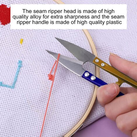 Accessoires Couture Découd Vite Lot De 10 Découseurs Avec 2 Ciseaux De Couleurs Assorties Et Outils De Retrait De Fil A Coudre Pour Enlever Les Ourlets Et Les Coutures Indesirables Decoud Vite