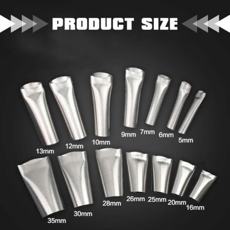 EnixwH 14 Pcs Calfeutrage Buse Applicateur, Embout Cartouche Silicone, Embout Silicone, Buse D'étanchéité En Acier Inoxydable Kit, Buse Pour Silicone, Embouts De Cartouche Pour Cuisine Salle De Bains