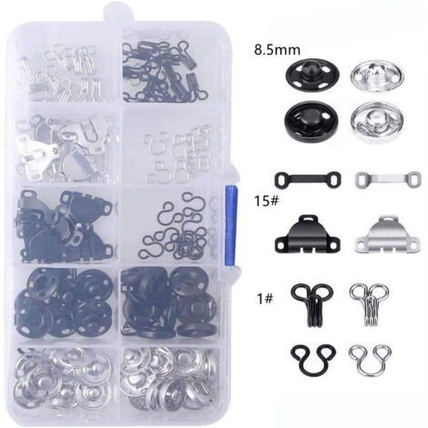 Lot De 54 Crochets Et Fermoirs En Laiton - Pour Soutien-gorge, Jupe, Pantalon, Robe - Taille 0.46 Pouce