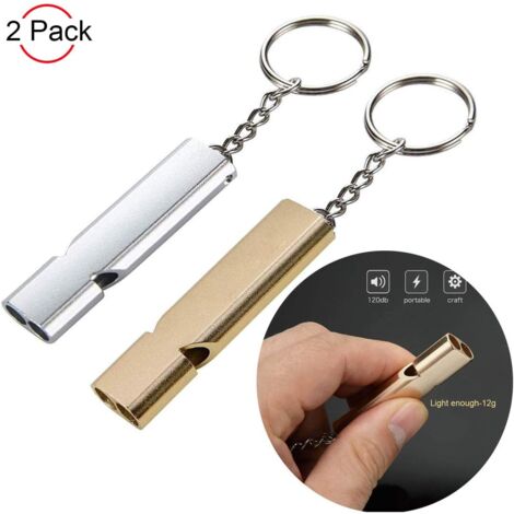 Lot de 10 sifflets de survie portables à 3 fréquences et