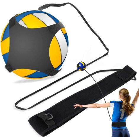 Ensemble d'équipement d'entraînement de volleyball, accessoires de volleyball, bande de résistance, ceinture de résistance, kit d'entraînement solo réglable pour service de volleyball, saut de