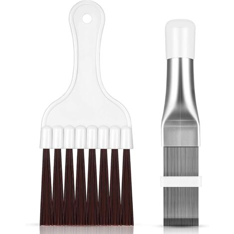 Brosse Nettoyage Ailettes Climatiseur - 2 Pièces Acier Inoxydable