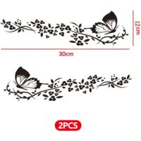Kit Autocollants Voiture Fleurs Hibiscus Et Papillons - Flower Set 02 - Style Vintage