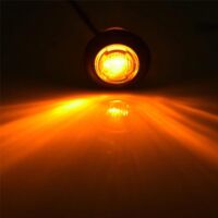 Feu De Gabarit LED Latéral Jaune 12V - Étanche Et Résistant Pour Camping-car, Camion, Remorque - Installation Facile