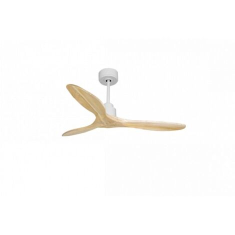 Tenerife de KlassFan - Super destratificateur et ventilateur DC 132 cm Blanc pales bois clair sans Lumière 25 à 40 m² (1/5)
