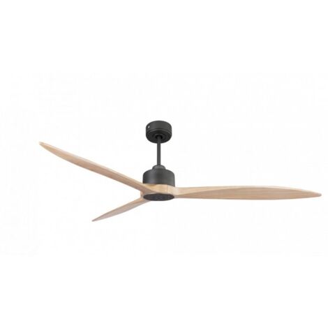 Modulo Latino III - Super destratificateur et ventilateur DC 166 cm noir pales bois clair idéal 30 à 60 m² (1/5)