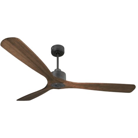 Modulo Slim Ring - Super destratificateur et ventilateur DC 166 cm noir pales bois sombre idéal 30 à 60 m² (1/5)