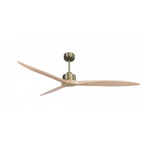 Modulo Latino III - Super destratificateur et ventilateur DC 166 cm Laiton pales bois clair idéal 30 à 60 m² (1/5)