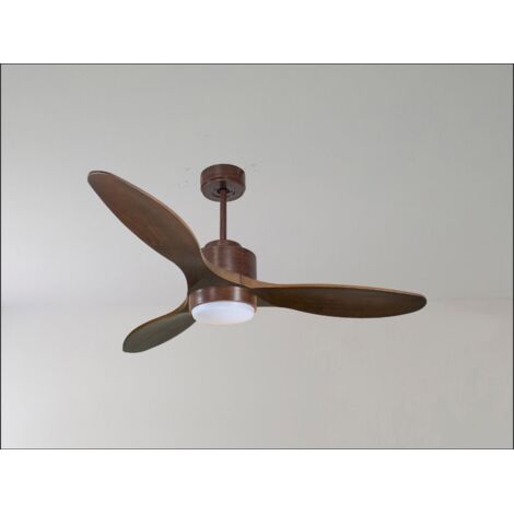 Bolt, Ventilateur déstratificateur d'air, moteur noir sur pales bois claires 166 Cm, 100 % efficace été comme hivers, avec lampe (1/5)
