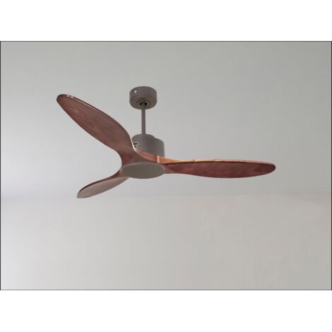 Tenerife Ring - Super destratificateur et ventilateur DC 166 cm Chrome pales bois blanc sans Lumière 30 à 60 m² (1/5)