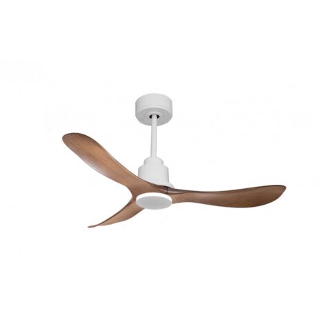Tenerife de KlassFan - Super destratificateur et ventilateur DC 132 cm Blanc pales marron sans Lumière idéal pour 25 à 35 m² (1/5)
