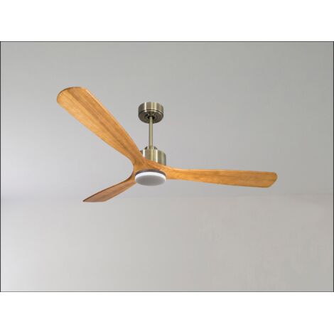 Modulo de KlassFan - Super destratificateur et ventilateur DC 106 cm Chocolat pales bois blanc Lumière dimmable 15 à 20 m² (1/5)