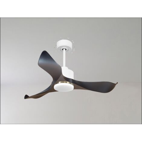 Modulo Slim Ring - Super destratificateur et ventilateur DC 106 cm blanc pales bois blanc idéal 10 à 20 m² (1/5)