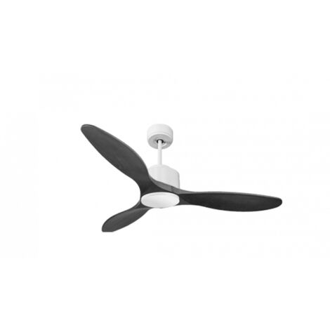 Modulo de KlassFan - Super destratificateur et ventilateur DC 132 cm Blanc pales bois noir sans Lumière 25 à 40 m² (1/5)