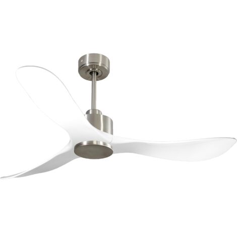 Modulo de KlassFan - Super destratificateur et ventilateur DC 106 cm Blanc pales bois noir Lumière dimmable 15 à 20 m² (1/5)