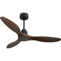 Tenerife Ring - Super destratificateur et ventilateur DC 132 cm Gris basalte pales bois sombre sans Lumière 25 à 35 m²