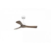 Modulo Slim de Klassfan - Ventilateur de plafond et destratificateur moteur DC blanc et bois sombre 10 à 20 m²