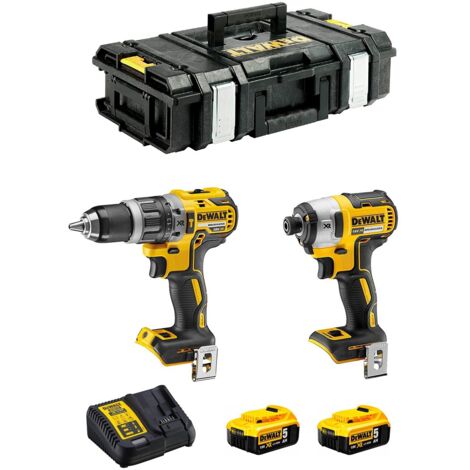 copy of Pack perceuse percussion DCD796 et visseuse à chocs DCF887 18V (2x5,0 Ah) dans coffret - DEWALT DCK266P2-QW