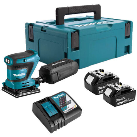 Levigatrice orbitale 18V LXT 112x102 mm (2x5,0 Ah) in valigetta MAKPAC - MAKITA DBO480RTJ