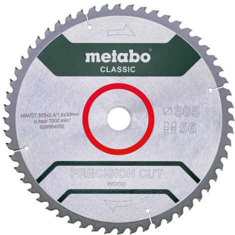 Lama per sega circolare 305x30 Z56 HW/CT - METABO 628064000