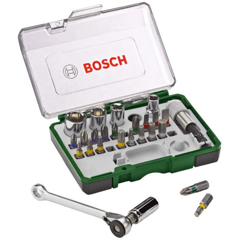 Kit di chiavi a bussola metrico 1/4 (6.3 mm) 27 parti Bosch Accessories Promoline 2607017160 (1/5)
