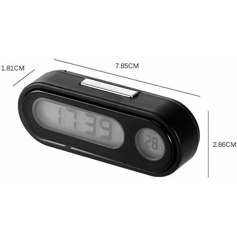 Orologio Digitale Auto 2 In 1 - Con Termometro E Retroilluminazione LED, Da Cruscotto - Foto 3